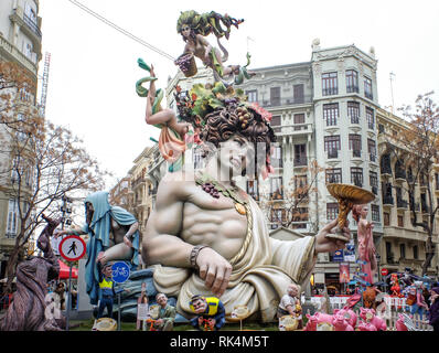 Fallas in Valencia Stockfoto