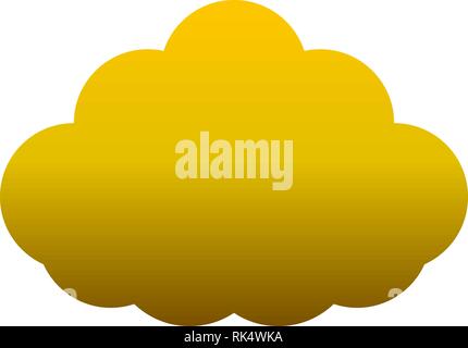 Cloud Symbol - golden Gradient, isoliert - Vector Illustration Stock Vektor