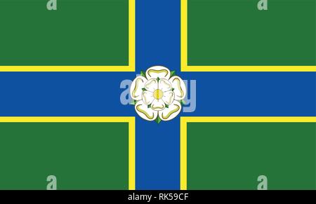Vektor Symbol Fahne von Norden, Yorkshire, Nordengland, Vereinigtes Königreich Stock Vektor