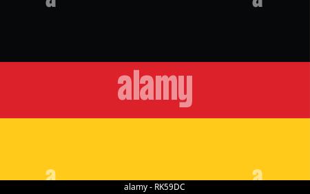 Vector Illustration Deutschland Fahne Symbol auf weißem Hintergrund. Deutschland Fahne Taste Stock Vektor