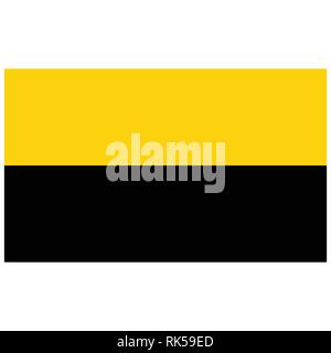 Vektor Symbol Flagge von Sachsen Anhalt isoliert auf weißem Hintergrund. Sachsen Anhalt Bundesland Deutschland Stock Vektor