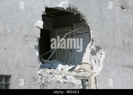 Loch in der Wand Stockfoto