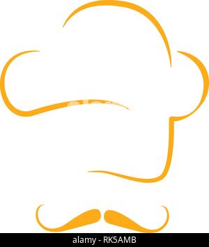 Koch hat Logo template Design. Vector Illustration. Stock Vektor