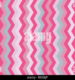 Vektor Chevron nahtlose Muster. Blau und Rosa Chevron oder Zick-Zack-Muster. Stock Vektor