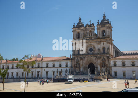 Kloster von Alcobaça mit dem Grab Gräber von Pedro und seine Frau Inês de Castro Stockfoto