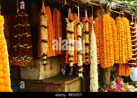 Guwahati, Assam, Indien - 02 Februar 2019: Frische Blumenmarkt Stockfoto