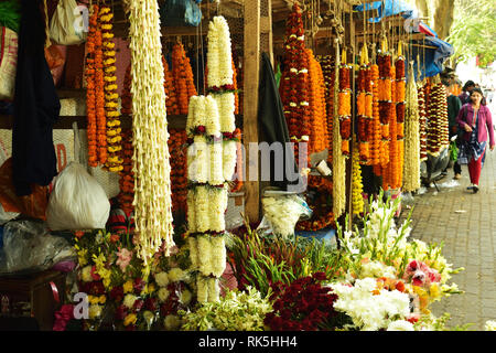 Guwahati, Assam, Indien - 02 Februar 2019: Frische Blumenmarkt Stockfoto