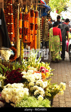 Guwahati, Assam, Indien - 02 Februar 2019: Frische Blumenmarkt Stockfoto