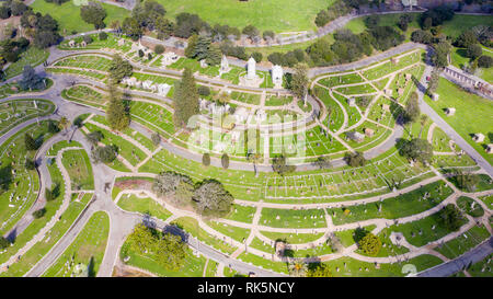 Bergblick Friedhof, Oakland, CA, USA Stockfoto