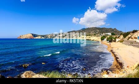 Provatas Beach, Insel Milos, Griechenland. Stockfoto