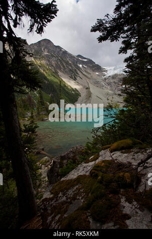 Joffre Lakes Provincial Park, Meer, Himmel Region, British Columbia, Kanada Stockfoto