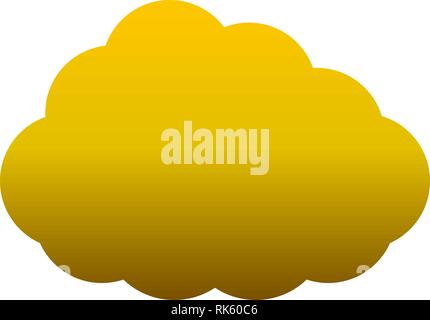 Cloud Symbol - golden Gradient, isoliert - Vector Illustration Stock Vektor