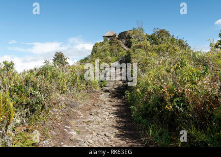 Nähert sich der Höhepunkt der Machu Picchu Mountain Stockfoto