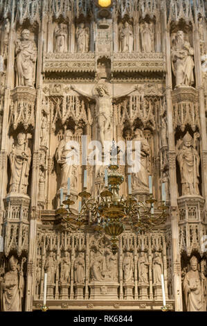 Innenraum der Kathedrale von Winchester, Hampshire, England Stockfoto