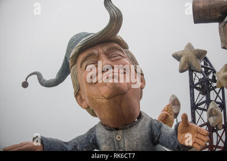 Foto Iacopo Giannini/LaPresse 09-02-2019 Viareggio (Lucca) ItaliacronacaHa avuto Inizio sul Lungomare Di Viareggio la 146 edizione del famoso Carnevale, un-occhio particolare alle tematiche delle Donne. Tra le Karikatur pi&#xf9; celebri che si trovano sui Grandi carri mascherati troviamo, Frida Kahlo, Conte, Salvini, Di Maio e soprattutto Trump Nella Foto: Le immagini della manifestazione Stockfoto