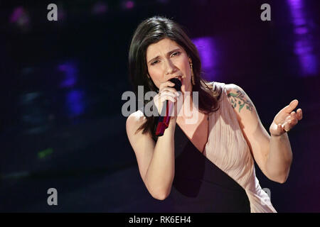 Foto Matteo Rasero/LaPresse 09 Febbraio 2019 Sanremo, Italien Spettacolo Festival di Sanremo 2019 serata finale Nella Foto: Elisa Foto Matteo Rasero/LaPresse Februar 09 Th, 2019 Sanremo, Italien Unterhaltung Sanremo Musikfestival 2019, letzte Nacht im Foto: Elisa Stockfoto