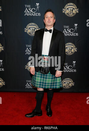 Kalifornien, USA. 10. Feb 2019. Kalifornien, USA. 10. Feb 2019. Schauspieler Thomas Lennon stellt auf der 33. jährlichen ASC Awards und der amerikanischen Gesellschaft der Kameraleute 100-jähriges Bestehen Feier am Ray Dolby Ballroom am Hollywood & Highland, Samstag, 9. Februar 2019 in Hollywood, Kalifornien. Foto von Danny Moloshok/Moloshok Fotografie, Inc./imageSPACE/MediaPunch Credit: MediaPunch Inc/Alamy Live News Credit: MediaPunch Inc/Alamy leben Nachrichten Stockfoto
