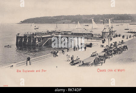 Die Promenade und der Seebrücke, Cowes, Isle of Wight, England, Großbritannien Stockfoto