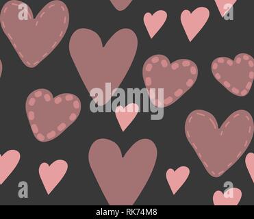 Zusammenfassung nahtlose Muster der Herzen Stock Vektor