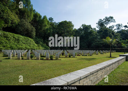 Taiping, Malaysia - 22 Jun, 2018: Die taiping War Cemetery, Taiping, Malaysia - Der Friedhof wurde geschaffen, um die Gräber von WWII Battlefield in Ma zu erhalten Stockfoto
