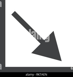 Flache einfache Grafik Vektor icon. Diagramm Zeichen, Symbol für App, Web, logo Stock Vektor