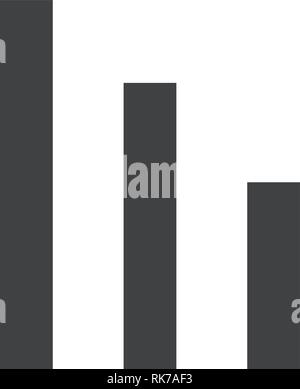 Flache einfache Grafik Vektor icon. Diagramm Zeichen, Symbol für App, Web, logo Stock Vektor