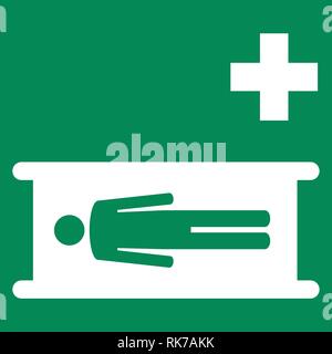 Sicherer Zustand zeichen Vektor - Not stretcher Symbol Anhänger, Aufkleber Stock Vektor
