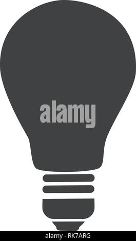 Glühlampe Vektorsymbol isoliert. Lampe, Zeichen, Symbol. Idee Stock Vektor