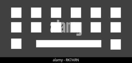 Tastatur Vektorsymbol isoliert. Tastatur Zeichen, Symbol Stock Vektor