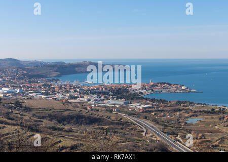 Slowenische Küste, Izola Halbinsel Stockfoto