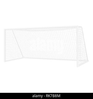 Fußball Fußball Ziel realistisch Sportgeräte. Auf weissem Hintergrund. Vector Illustration. Stock Vektor