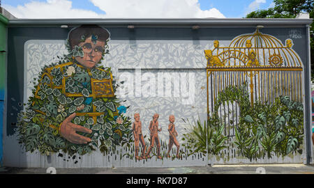 Murial in Wynwood Miami Stockfoto