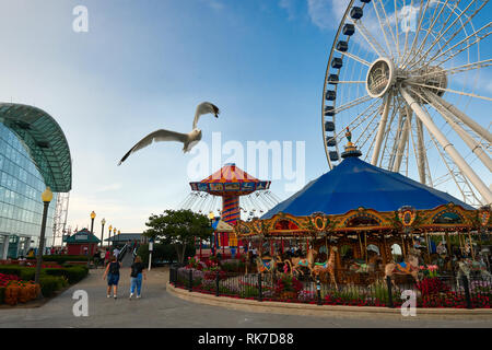Chicago Karussell am Pier Stockfoto