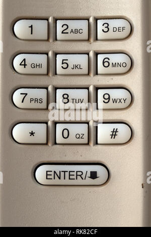 Code Tastatur auf einem Garagentor Eingang zu einem Home-security Tastatur - Security Code Stockfoto