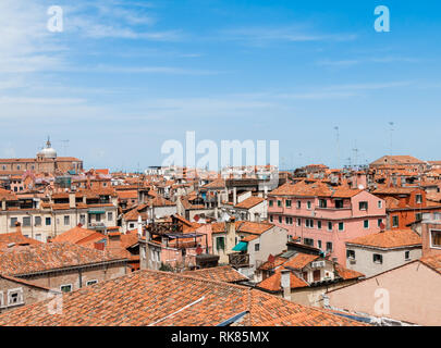 Blick über die Dächer von Venedig Palazzo Ducale Stockfoto