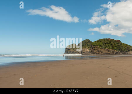 Anzeigen Küste Bethells Beach, Te Henga, in der Nähe von Auckland, Nordinsel, Neuseeland Stockfoto