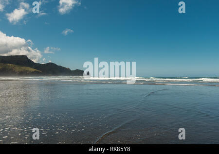 Anzeigen Küste Bethells Beach, Te Henga, in der Nähe von Auckland, Nordinsel, Neuseeland Stockfoto