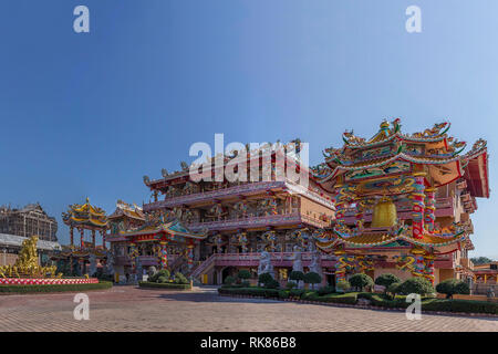 Chinesischer Tempel, buddhistische Heiligtum in Chon Buri, Thailand Stockfoto