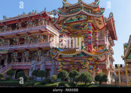 Chinesischer Tempel, buddhistische Heiligtum in Chon Buri, Thailand Stockfoto