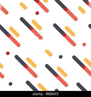 Die nahtlose Vektor parallel Diagonal Orange Rot Grau überlappende Farbe Linien Muster Hintergrund Stock Vektor