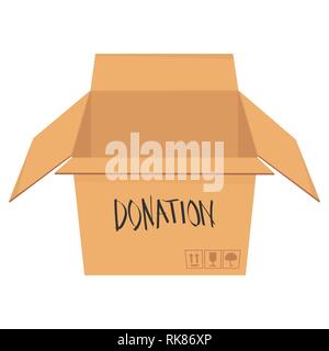 Vector Illustration isometrischen Perspektive leer Spendenbox Symbol. Stock Vektor
