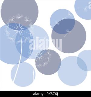 Abstrakte Löwenzahn Löwenzahn mit fliegenden Samen Vektor Stock Vektor