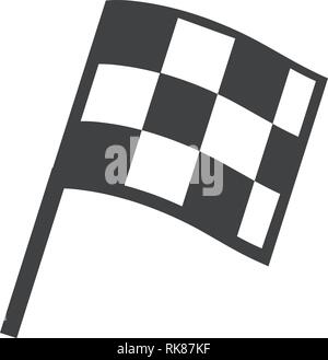 Vector Illustration Auto Racing Flag Symbol. Beenden Zielflagge Zeichen, Symbol. Stock Vektor