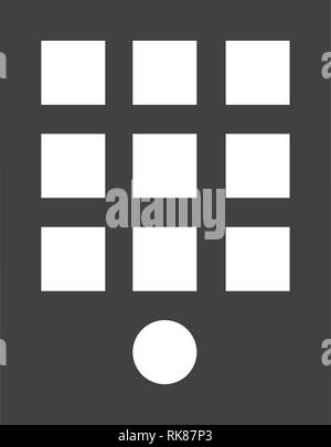 Tastatur Eintrag. Digitale Tastenfeld Vektor icon. Tastatur Stock Vektor