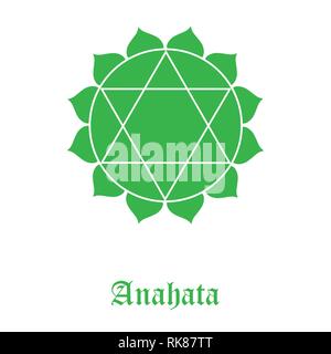 Chakra Anahata symbol Vektor Illustration. Das Herzchakra Stock Vektor
