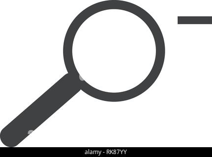 Vektor Symbol verkleinern. Lupe Zeichen, Symbol Stock Vektor