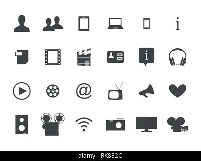 Vector social media Icon Set, Sammlung Stock Vektor