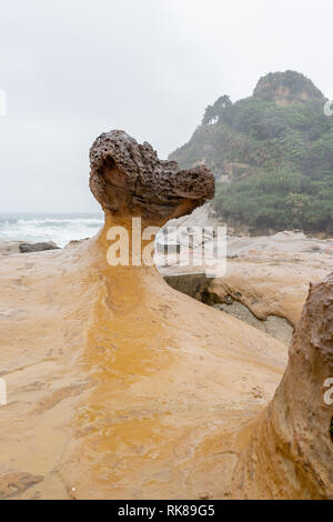 Mushroom Rock an yehilu Geopark in Taiwan. Stockfoto