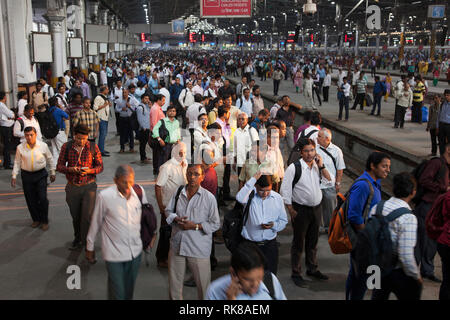 Bahnhof Chhatrapati Shivaji, Mumbai, Indien Stockfoto