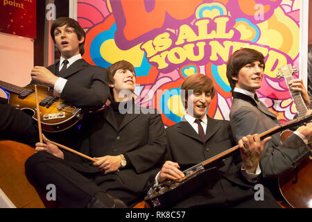 Die Beatles in Madame Tussauds in London Stockfoto